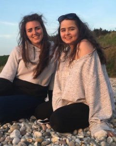 Sisters by the beach