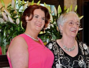 Seána Maguire and her mum receiving Sunday Life Spirit of NI Award for Education 30.6.23