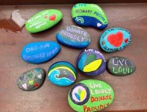 Live Loudly Donate Proudly stones May 2024 crop
